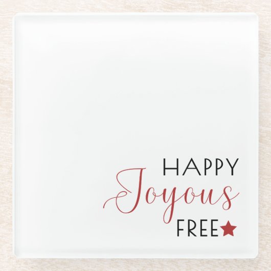 ミニマル書道社会 ガラスコースター (正面)