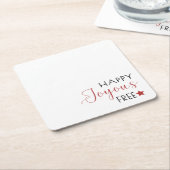 ミニマル書道社会 スクエアペーパーコースター (アングル)