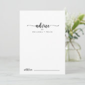 ミニマル書道結婚のアドバイスカード アドバイスカード (スタンド正面)