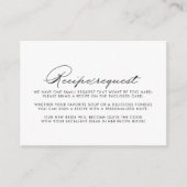 ミニマル書道結婚のレシピ依頼 エンクロージャーカード (正面)