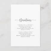 ミニマル書道結婚シルバーの指示 エンクロージャーカード (正面)