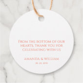 ミニマル書道結婚式の引き出物ラベル フェイバータグ (裏面)