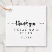 ミニマル書道結婚式の引き出物ラベル フェイバータグ (正面)