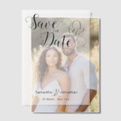 ミニマル書道結婚式の招待オーバーレイ ベラム紙招待状 (オフセット (カップル))