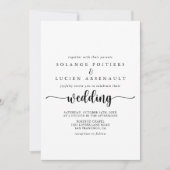 ミニマル書道結婚式招待状 招待状 (正面)