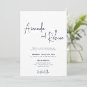 ミニマル書道結婚式招待状 招待状 (スタンド正面)