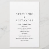 ミニマル書道結婚式 プログラム (正面)