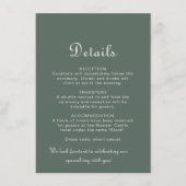 ミニマル書道緑結婚の詳細 エンクロージャーカード (正面)