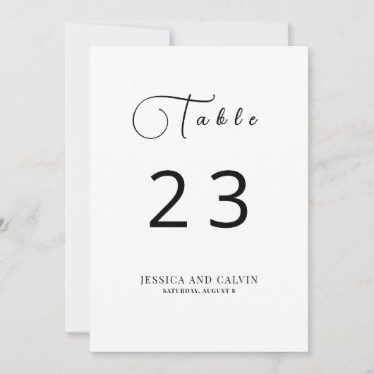 ミニマル書道表番号 招待状 (正面)