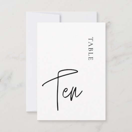 ミニマル書道表10表番号 招待状 (正面)