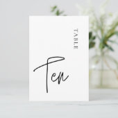 ミニマル書道表10表番号 招待状 (スタンド正面)