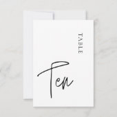 ミニマル書道表10表番号 招待状 (裏面)