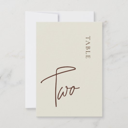 ミニマル書道表2表番号 招待状 (正面)