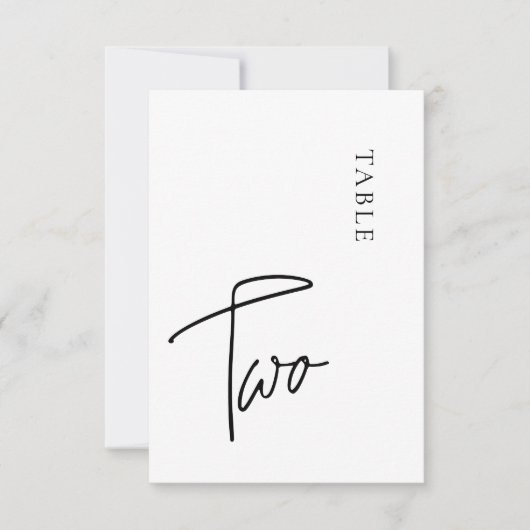 ミニマル書道表2表番号 招待状 (正面)