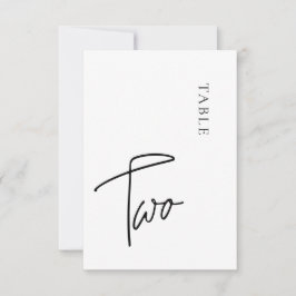 ミニマル書道表2表番号 招待状
