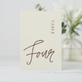 ミニマル書道表4Table番号 招待状 (スタンド正面)