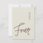 ミニマル書道表4Table番号 招待状 (裏面)