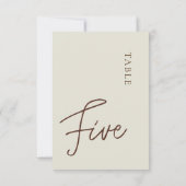 ミニマル書道表5表番号 招待状 (裏面)