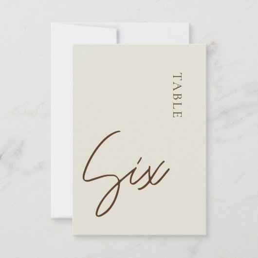 ミニマル書道表6表番号 招待状 (正面)