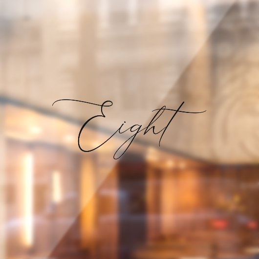 ミニマル書道表8表番号 ウィンドウサイン (シート2)