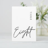 ミニマル書道表8表番号 招待状 (スタンド正面)