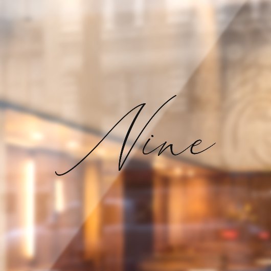 ミニマル書道表9表番号 ウィンドウサイン (シート2)