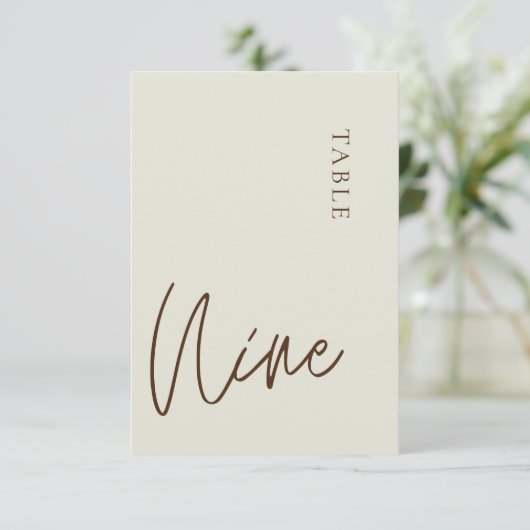 ミニマル書道表9表番号 招待状 (スタンド正面)