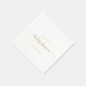 ミニマル書道金ゴールドベビーシャワーナプキン スタンダードカクテルナプキン (角)