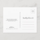 ミニマル書道銀感謝はがき ポストカード (裏面)