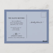 ミニマル書道青の動きのお知らせ ポストカード (裏面)