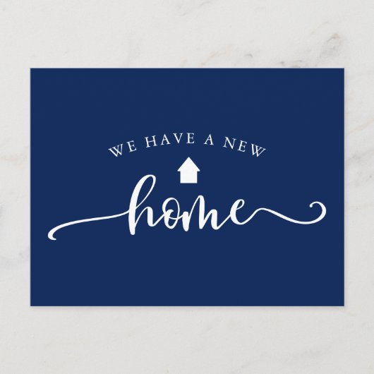 ミニマル書道青の動きのお知らせ ポストカード (正面)