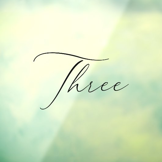 ミニマル書道黒表番号 ウィンドウサイン (シート3)