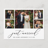 ミニマル書道5枚たった今結婚しました ポストカード (正面)