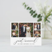 ミニマル書道5枚たった今結婚しました ポストカード (スタンド正面)