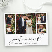 ミニマル書道5枚たった今結婚しました ポストカード