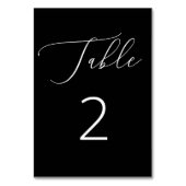 ミニマル書道 | クラシックブ結婚ロ テーブルナンバー (裏面)