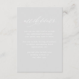 ミニマル書道 |グレー結婚の詳細 エンクロージャーカード