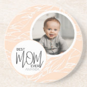 ミニマル最高のシックママEver Pink写真 コースター (正面)