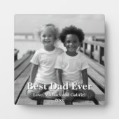 ミニマル最高のパパEverパーソナライズされた写真 フォトプラーク (正面)