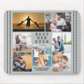 ミニマル最高のパパEVER写真コラージュパーソナライズされた マウスパッド (正面)