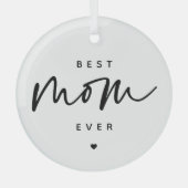 ミニマル最高のム・マイエレガント・エバータイポグラフィ ガラスオーナメント (正面)