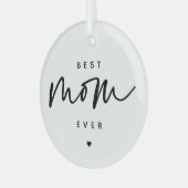 ミニマル最高のム・マイエレガント・エバータイポグラフィ ガラスオーナメント (正面左)