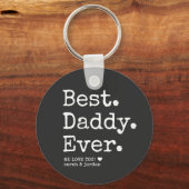 ミニマル最高のヴィンテージダディーエバーファーズデー キーホルダー (正面)