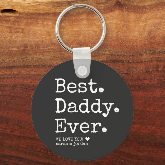 ミニマル最高のヴィンテージダディーエバーファーズデー キーホルダー (正面)