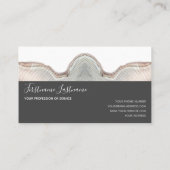 ミニマル木灰色ストライプ長方形 名刺 (裏面)