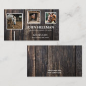 ミニマル木素朴馬フォトエクエストリアン 名刺 (正面/裏面)