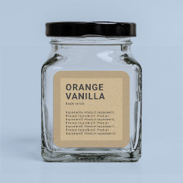 ミニマル材料クラフトラベル スクエアシール