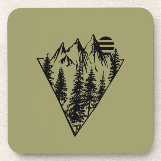 ミニマル松林 コースター (正面)