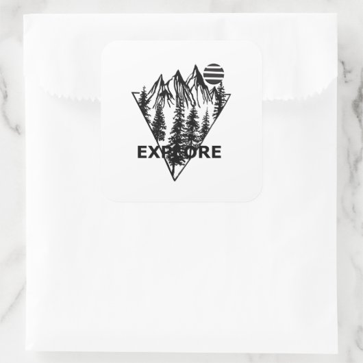 ミニマル松林 スクエアシール (バッグ)