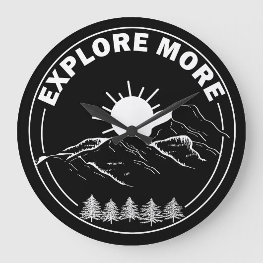 ミニマル松林 ラージ壁時計 (正面)